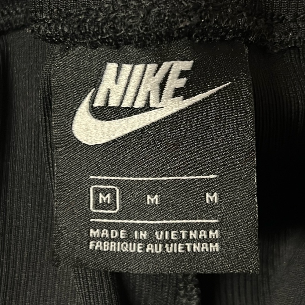 Nike Women's Sportswear Ribbed Femme Pants SZ MEDIUM Black Wide Leg - Picture 6 of 10